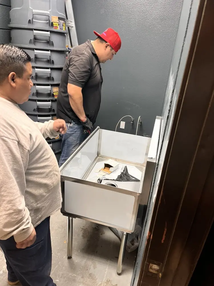 Commercial plumbing and sink installation in Cherokee